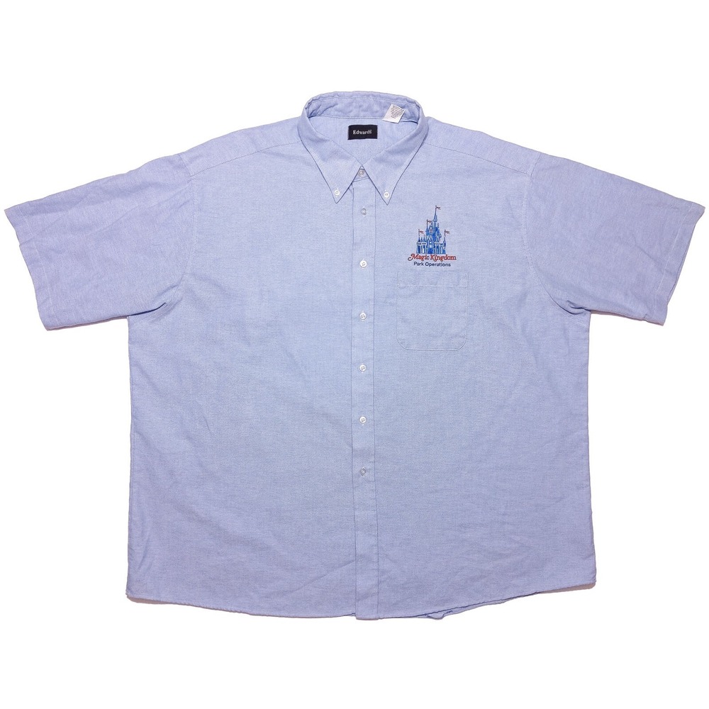 VTG EDWARDS Disney World Magic Kingdom Park Operation Employee Uniform Shirt 3XL